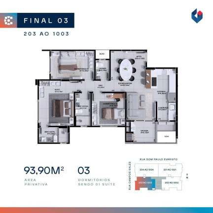 Imagem Apartamento com 3 Quartos à Venda, 118 m² em Michel - Criciúma