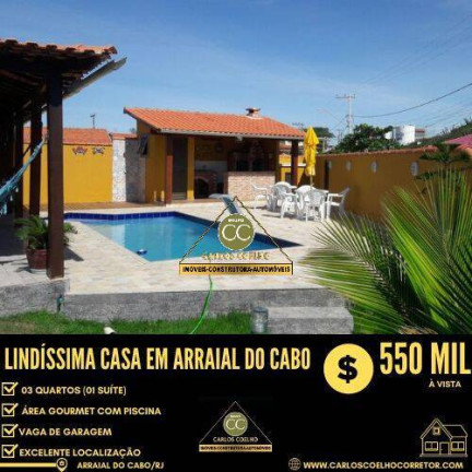 Casa com 3 Quartos à Venda,  em Figueira - Arraial Do Cabo