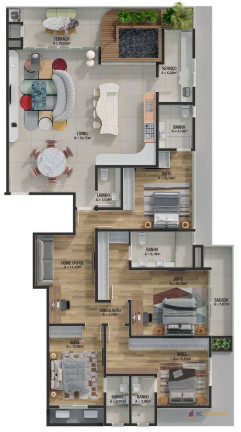 Imagem Apartamento com 4 Quartos à Venda, 215 m² em Praia Brava - Itajaí