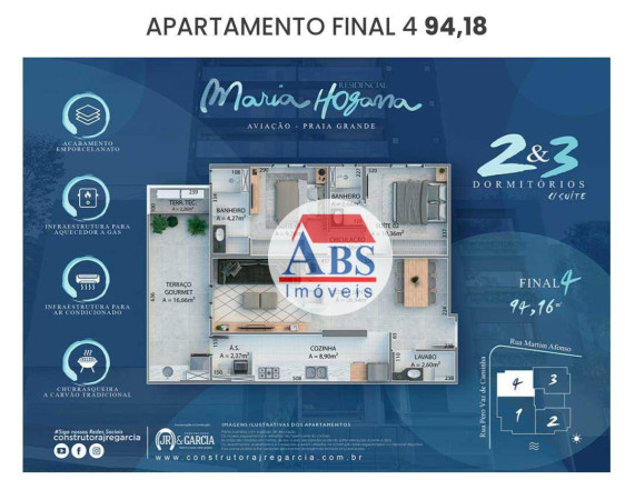 Imagem Apartamento com 3 Quartos à Venda, 135 m² em Aviação - Praia Grande