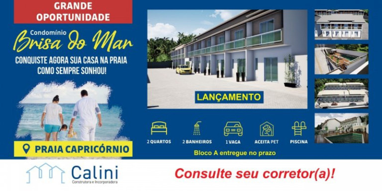 Casa com 2 Quartos à Venda, 84 m² em Capricórnio Iii - Caraguatatuba