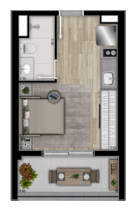 Imagem Apartamento com 1 Quarto à Venda, 28 m² em Brooklin Paulista - São Paulo Imagem Apartamento com 1 Quarto à Venda, 28 m² em Brooklin Paulista - São Paulo