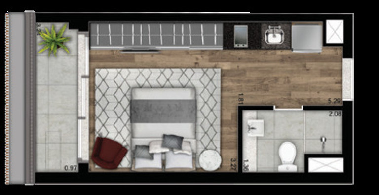 Imagem Imóvel com 1 Quarto à Venda, 28 m² em Cerqueira César - São Paulo