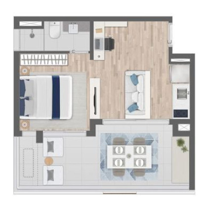 Studio com 1 Quarto à Venda, 26 m² em Consolação - São Paulo