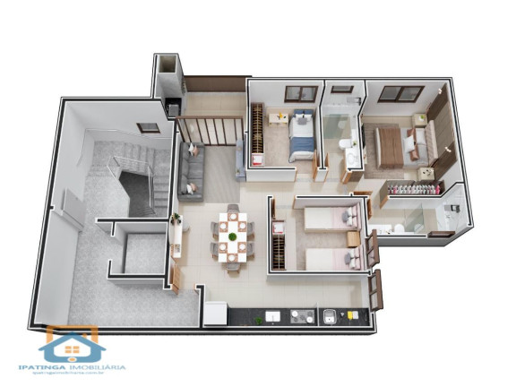 Imagem Apartamento com 3 Quartos à Venda, 80 m² em Iguaçu - Ipatinga Imagem Apartamento com 3 Quartos à Venda, 80 m² em Iguaçu - Ipatinga