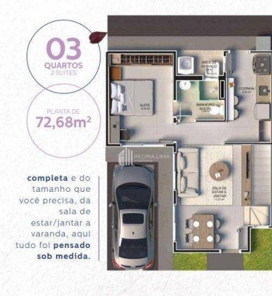 Imagem Casa com 3 Quartos à Venda, 72 m² em Todos Os Santos - Teresina