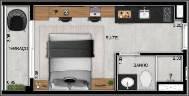 Imagem Apartamento com 1 Quarto à Venda, 19 m² em Bela Vista - São Paulo