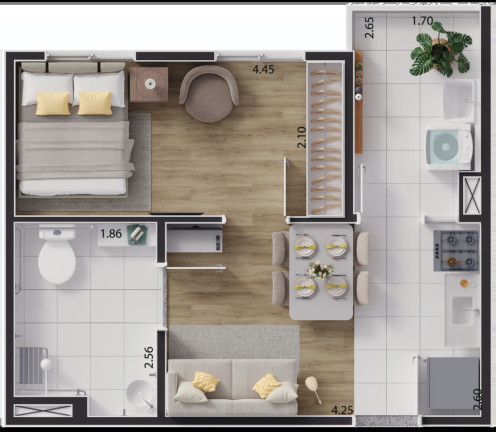 Imagem Imóvel com 2 Quartos à Venda, 33 m² em Jardim São Paulo(zona Leste) - São Paulo