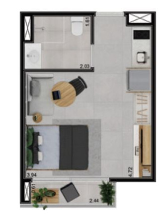 Imagem Apartamento à Venda, 24 m² em Brooklin Paulista - São Paulo Imagem Apartamento à Venda, 24 m² em Brooklin Paulista - São Paulo