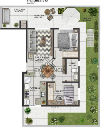 Imagem Apartamento com 2 Quartos à Venda, 42 m² em Bom Jesus - São José Dos Pinhais
