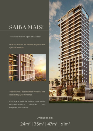 Imagem Apartamento com 1 Quarto à Venda, 24 m² em Bosque Da Saúde - Cuiabá Imagem Apartamento com 1 Quarto à Venda, 24 m² em Bosque Da Saúde - Cuiabá