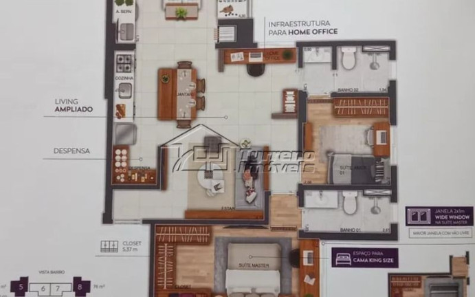 Apartamento com 3 Quartos à Venda, 143 m² em Jardim Satélite - São José Dos Campos