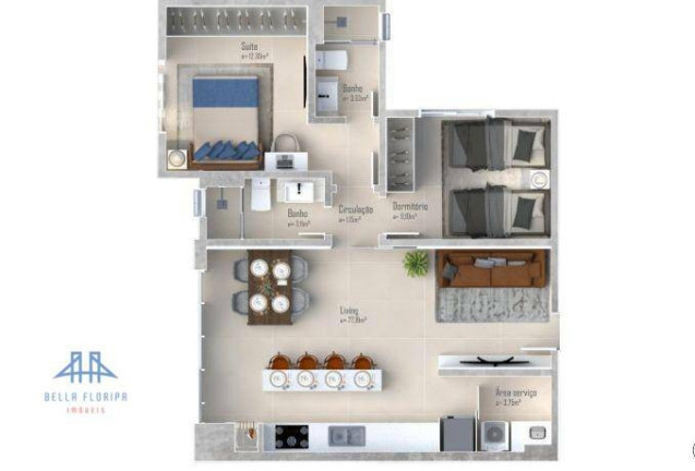 Imagem Apartamento com 2 Quartos à Venda, 68 m² em Trindade - Florianópolis Imagem Apartamento com 2 Quartos à Venda, 68 m² em Trindade - Florianópolis