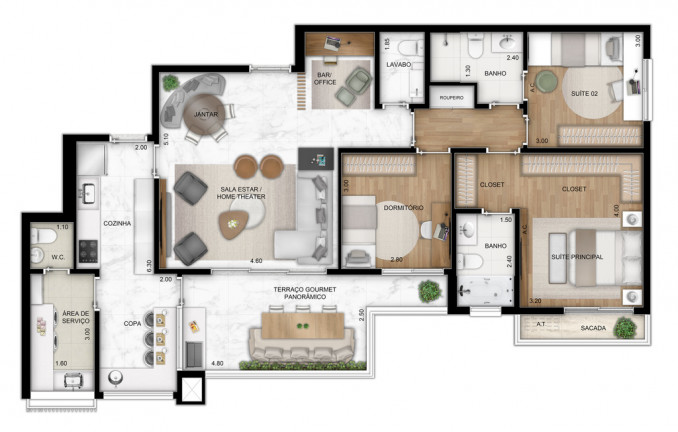 Imagem Apartamento com 3 Quartos à Venda, 100 m² em Jardim Guedala - São Paulo