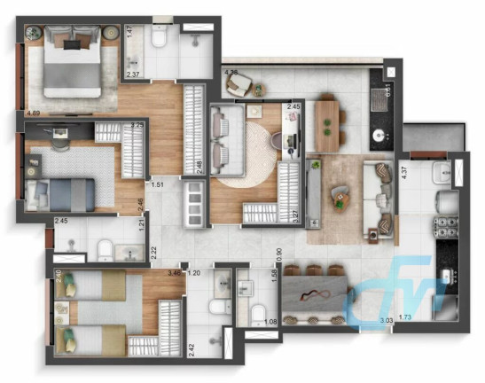 Imagem Apartamento com 4 Quartos à Venda, 95 m² em Vila Mogilar - Mogi Das Cruzes Imagem Apartamento com 4 Quartos à Venda, 95 m² em Vila Mogilar - Mogi Das Cruzes