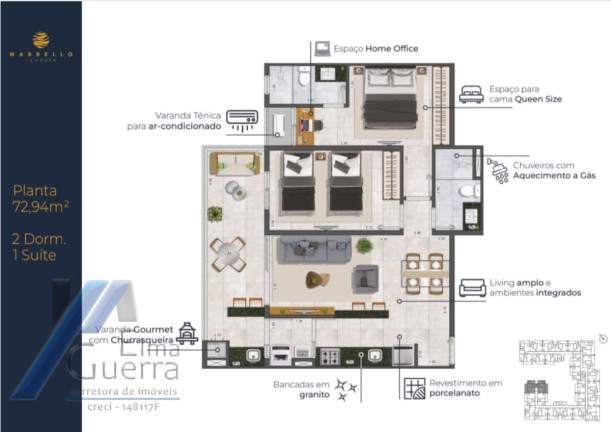 Imagem Apartamento com 2 Quartos à Venda, 70 m² em Praia Grande - Ubatuba