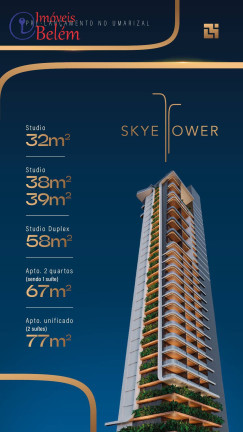Imagem Apartamento com 1 Quarto à Venda, 39 m² em Umarizal - Belém