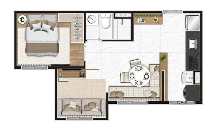 Imagem Apartamento com 2 Quartos à Venda, 37 m² em Parque Do Morumbi - São Paulo