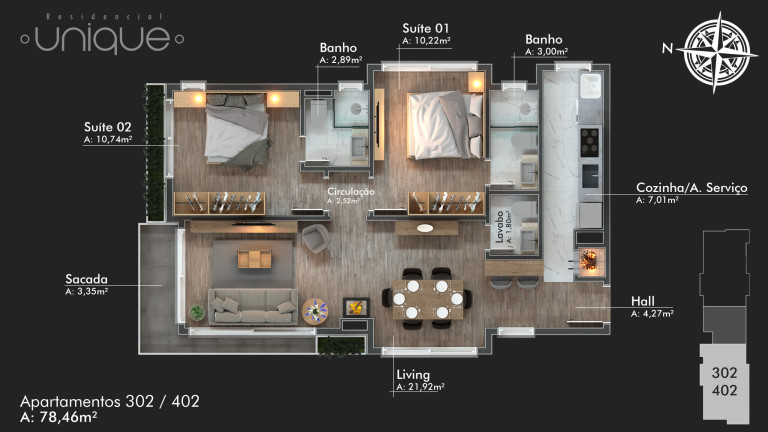 Imagem Apartamento com 2 Quartos à Venda, 74 m² em Floresta - Gramado