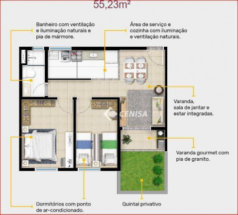 Imagem Apartamento com 2 Quartos à Venda, 50 m² em Jardim Residencial Nova Veneza - Indaiatuba Imagem Apartamento com 2 Quartos à Venda, 50 m² em Jardim Residencial Nova Veneza - Indaiatuba