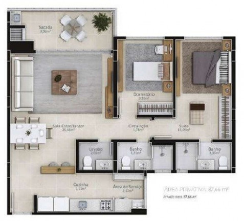 Imagem Imóvel com 3 Quartos à Venda, 113 m² em Jurerê - Florianópolis
