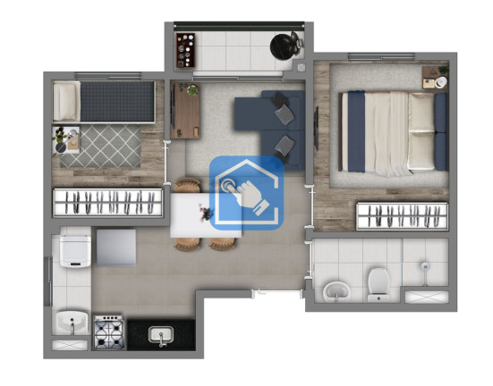 Apartamento com 2 Quartos à Venda, 37 m² em água Branca - São Paulo