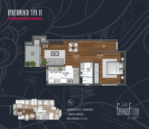 Imagem Apartamento com 1 Quarto à Venda, 52 m² em Centro - Canela
