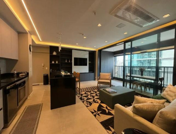 Imagem Apartamento com 1 Quarto para Alugar, 77 m² em Brooklin - São Paulo