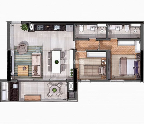 Imagem Apartamento com 2 Quartos à Venda, 105 m² em Jardim Das Acacias - São Paulo