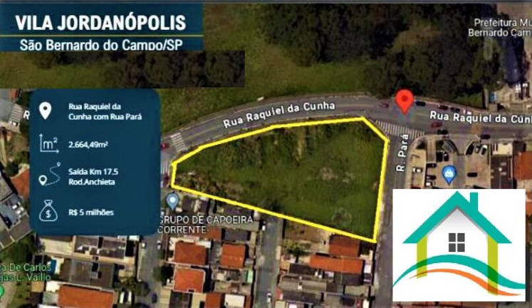 Terreno à Venda, 2.664 m² em Jordanópolis - São Bernardo Do Campo