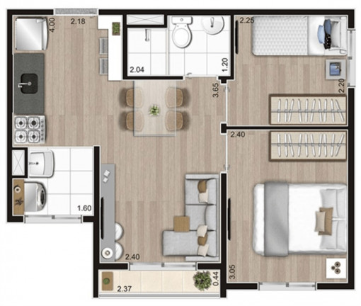 Imagem Imóvel com 2 Quartos à Venda, 37 m² em água Branca - São Paulo