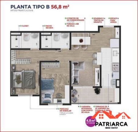 Imagem Apartamento com 2 Quartos à Venda, 56 m² em Parque Ortolândia - Hortolândia Imagem Apartamento com 2 Quartos à Venda, 56 m² em Parque Ortolândia - Hortolândia