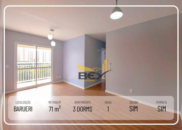 Apartamento com 3 Quartos à Venda, 71 m² em Centro - Barueri