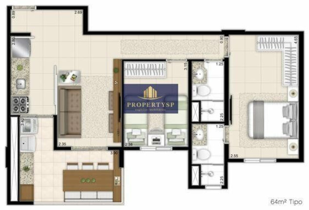 Imagem Apartamento com 2 Quartos à Venda, 60 m² em Perdizes - São Paulo