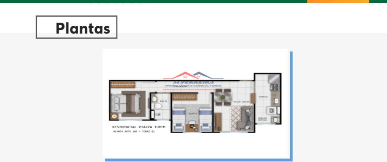 Imagem Apartamento com 2 Quartos à Venda, 37 m² em Glebas Califórnia - Piracicaba