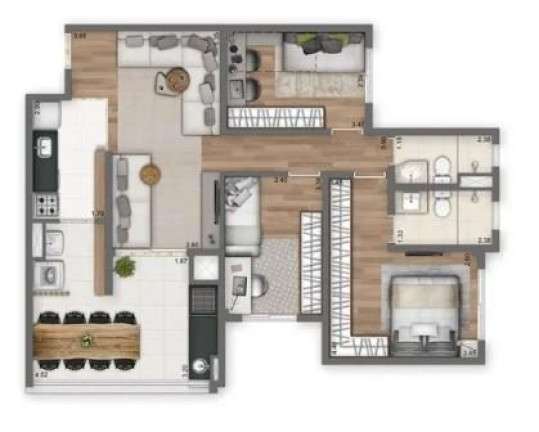 Imagem Imóvel com 3 Quartos à Venda, 84 m² em Panamby - São Paulo