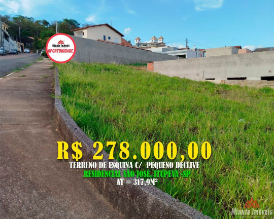 Terreno à Venda, 317 m² em Residencial São José - Itupeva