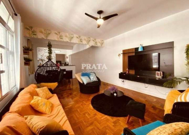 Apartamento com 2 Quartos para Alugar, 110 m² em Gonzaga - Santos