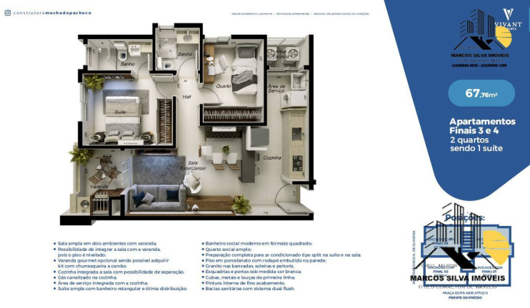 Imagem Apartamento com 2 Quartos à Venda, 68 m² em Santa Mônica - Uberlândia Imagem Apartamento com 2 Quartos à Venda, 68 m² em Santa Mônica - Uberlândia