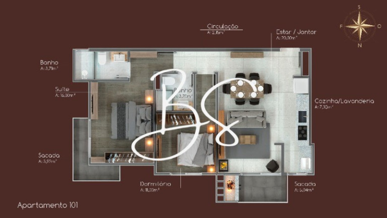 Imagem Apartamento com 2 Quartos à Venda, 81 m² em Centro - Canela