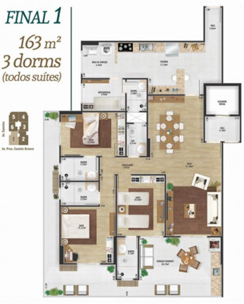 Imagem Apartamento com 3 Quartos à Venda, 326 m² em Aviação - Praia Grande Imagem Apartamento com 3 Quartos à Venda, 326 m² em Aviação - Praia Grande