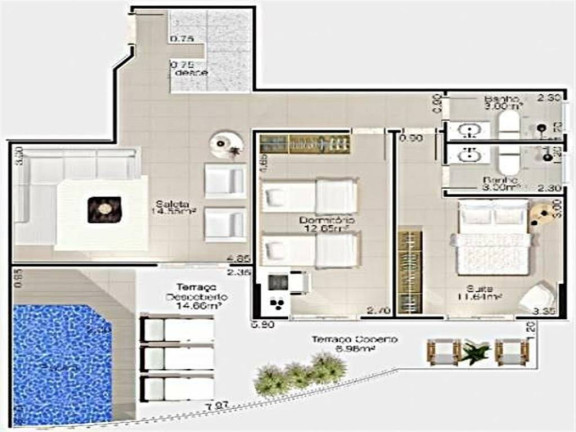 Imagem Cobertura com 3 Quartos à Venda, 164 m² em Caiçara - Praia Grande Imagem Cobertura com 3 Quartos à Venda, 164 m² em Caiçara - Praia Grande