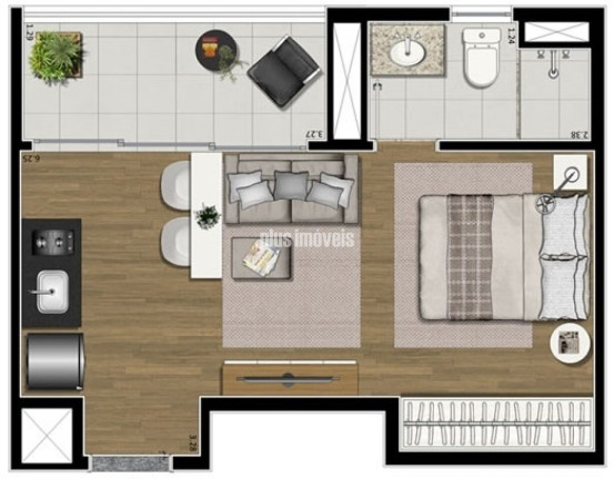 Imagem Apartamento com 1 Quarto para Alugar, 32 m² em Vila Olímpia - São Paulo Imagem Apartamento com 1 Quarto para Alugar, 32 m² em Vila Olímpia - São Paulo