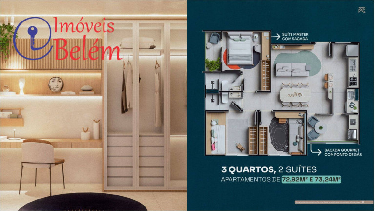 Imagem Apartamento com 3 Quartos à Venda, 73 m² em Centro - Ananindeua Imagem Apartamento com 3 Quartos à Venda, 73 m² em Centro - Ananindeua