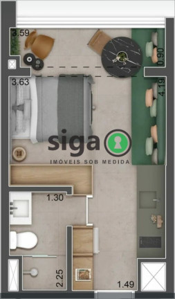 Imagem Apartamento com 1 Quarto à Venda, 25 m² em Alto Da Boa Vista - São Paulo Imagem Apartamento com 1 Quarto à Venda, 25 m² em Alto Da Boa Vista - São Paulo