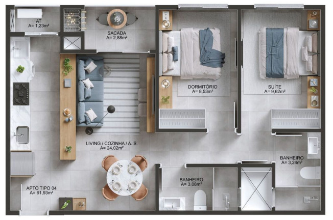 Imagem Imóvel com 2 Quartos à Venda, 62 m² em Morretes