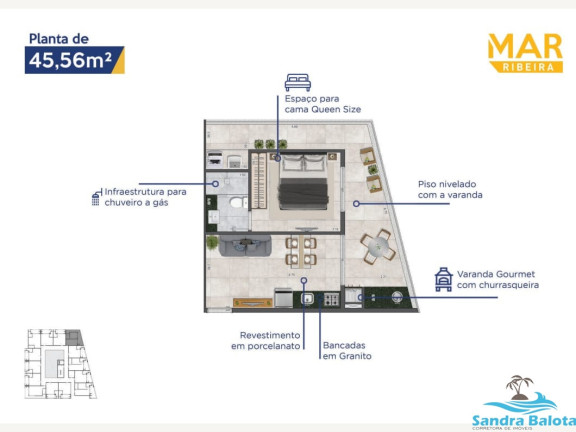 Imagem Kitnet com 1 Quarto à Venda, 35 m² em Saco Da Ribeira - Ubatuba