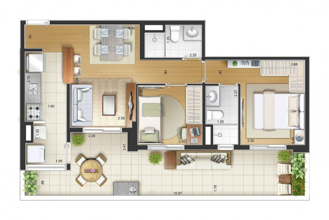 Imagem Apartamento com 2 Quartos à Venda, 69 m² em Vila Prudente - São Paulo
