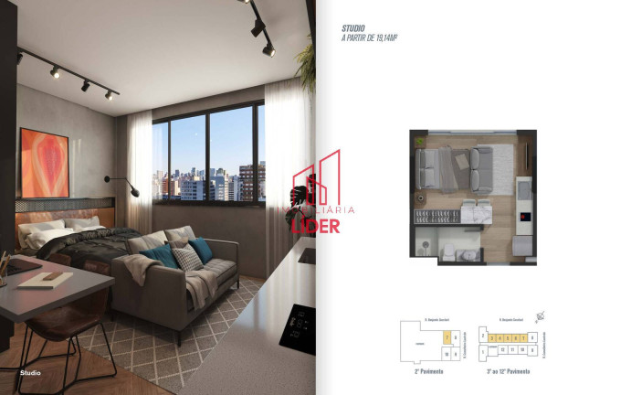 Imagem Apartamento com 1 Quarto à Venda, 24 m² em Centro - Curitiba Imagem Apartamento com 1 Quarto à Venda, 24 m² em Centro - Curitiba
