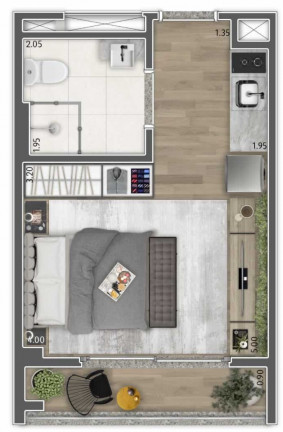 Imagem Kitnet com 1 Quarto à Venda, 24 m² em Vila Mariana - São Paulo